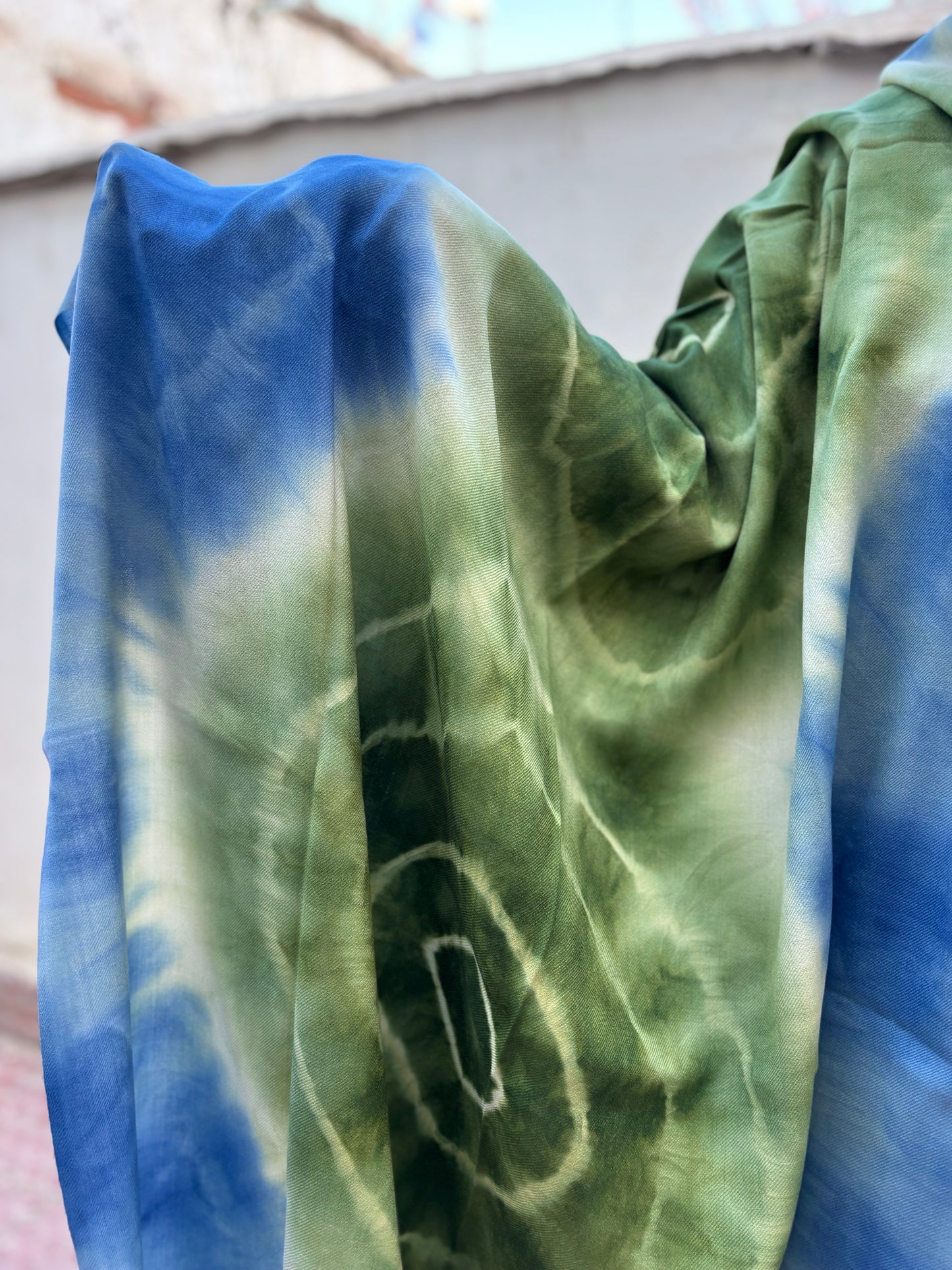 Tie-Dye Sheep Wool Shawl
