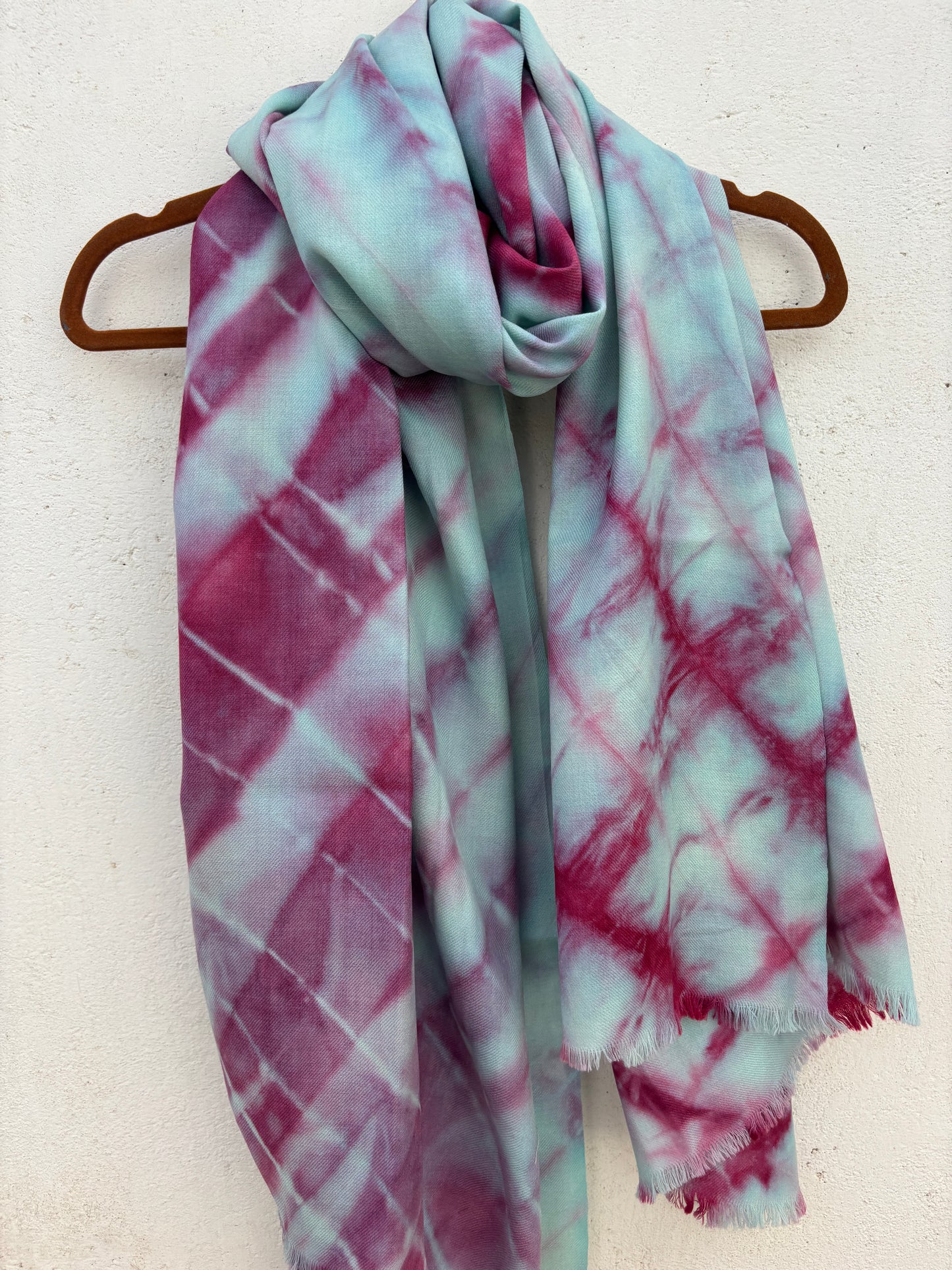 Tie-Dye Sheep Wool Shawl