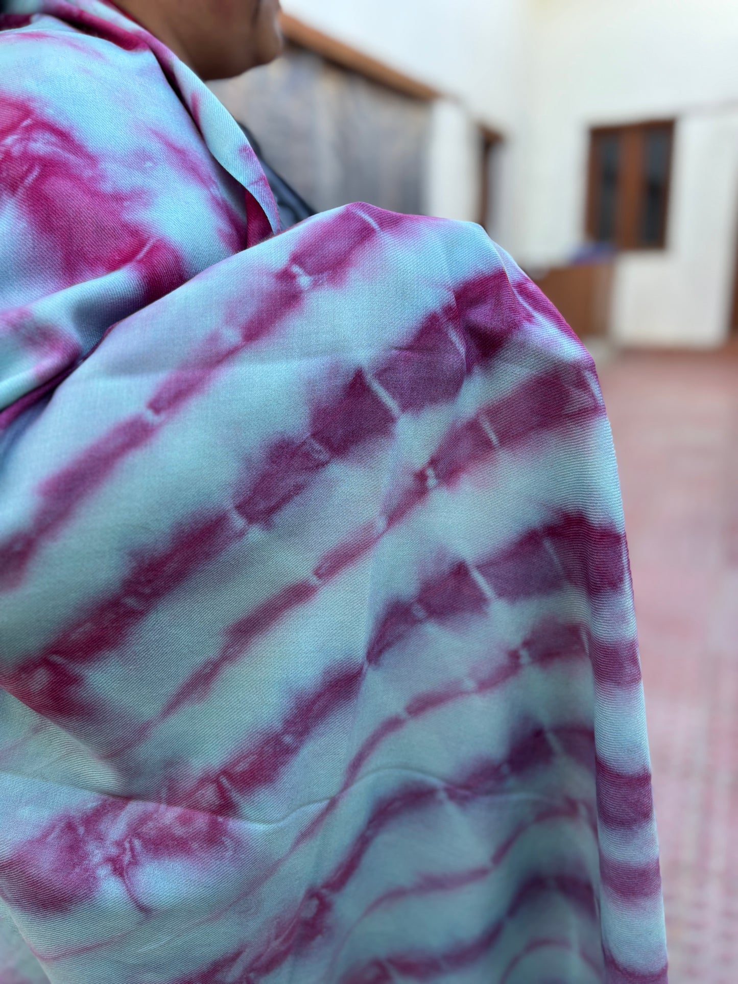 Tie-Dye Sheep Wool Shawl