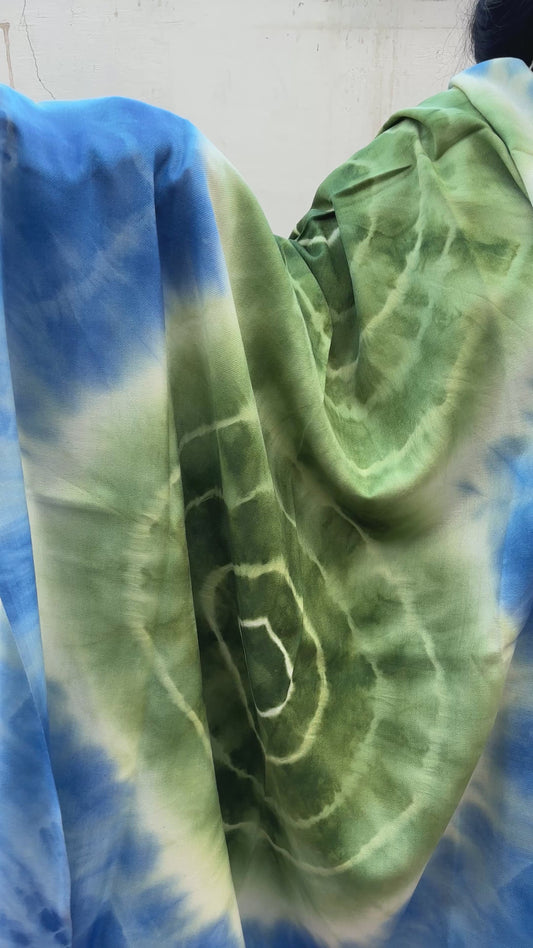 Tie-Dye Sheep Wool Shawl
